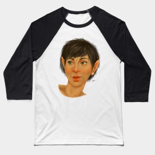 Halfling Portrait Digital Painting Baseball T-Shirt